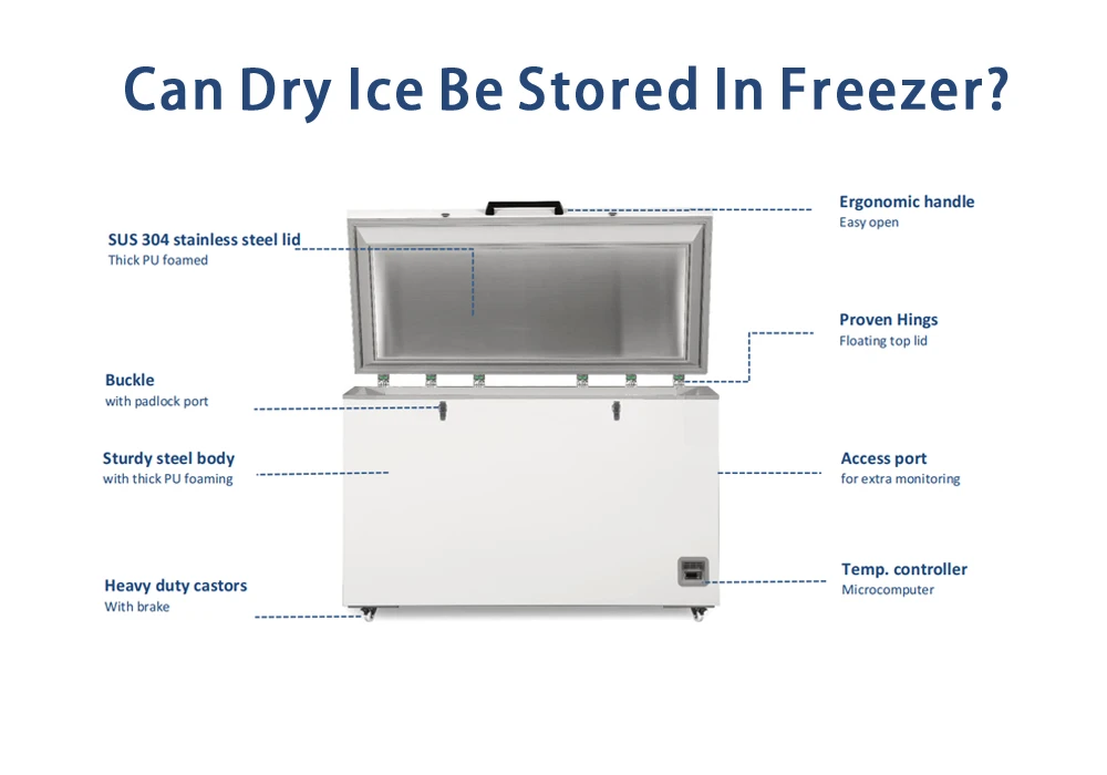 ¿Se puede almacenar hielo seco en el congelador?
